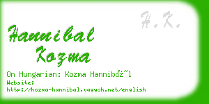 hannibal kozma business card